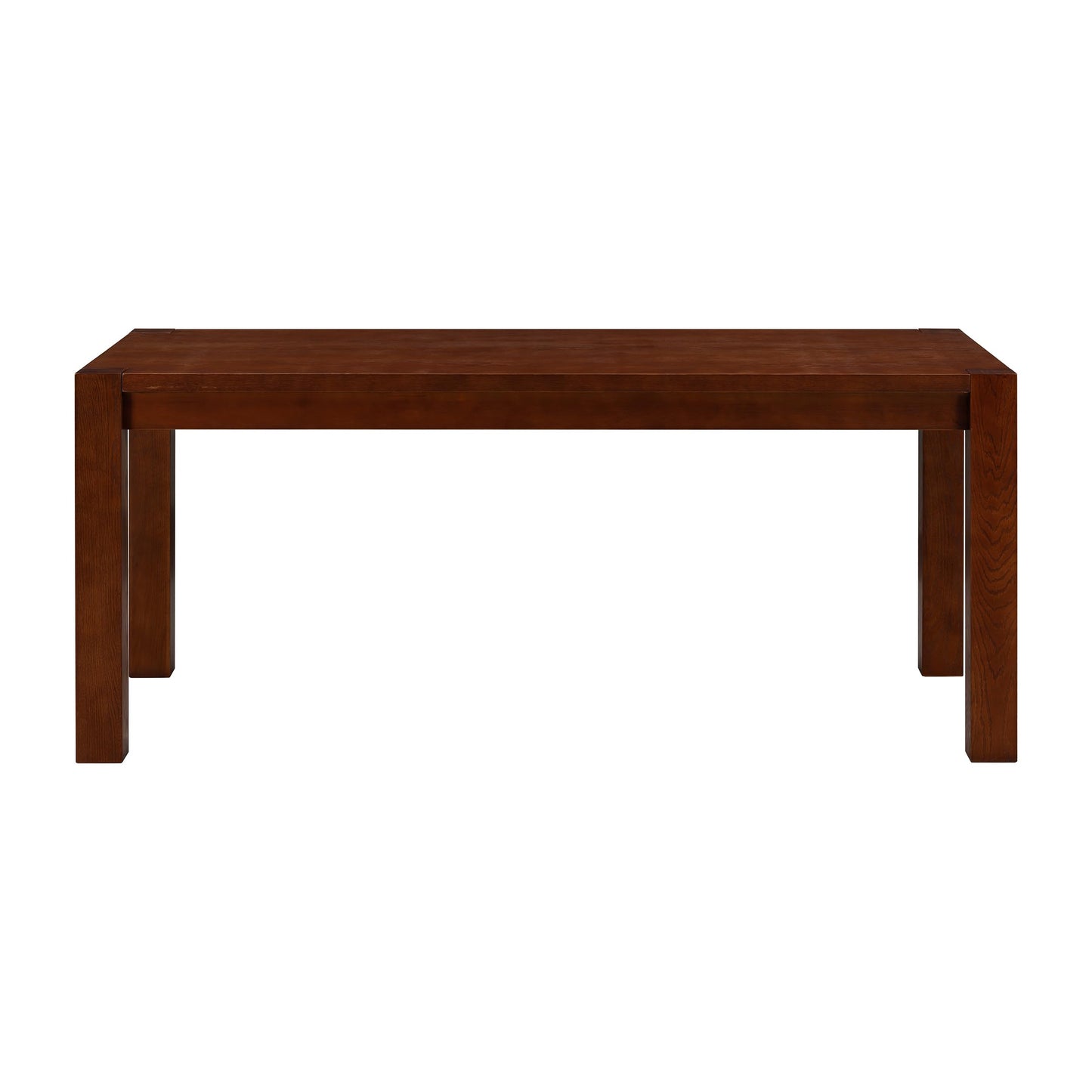 NTC Block 71 Inch Modern Farmhouse Dining Table, Rectangular Dinner Table for Dining Room, Living Room Furniture, Effortless Assembly, Dark Walnut