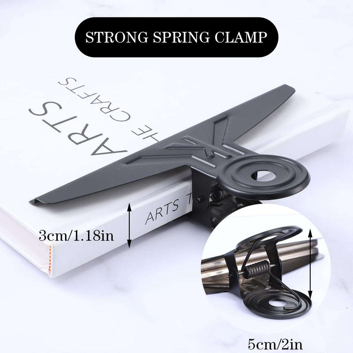 Extra Large Bulldog Clips, 5 Pack Metal Binder Clips Jumbo 7.9 Inches, Paper Clip Clamps for Chips and Other Food Bags, Papers, Drawings, Crafts, Photos at Home & Office & School (Black)