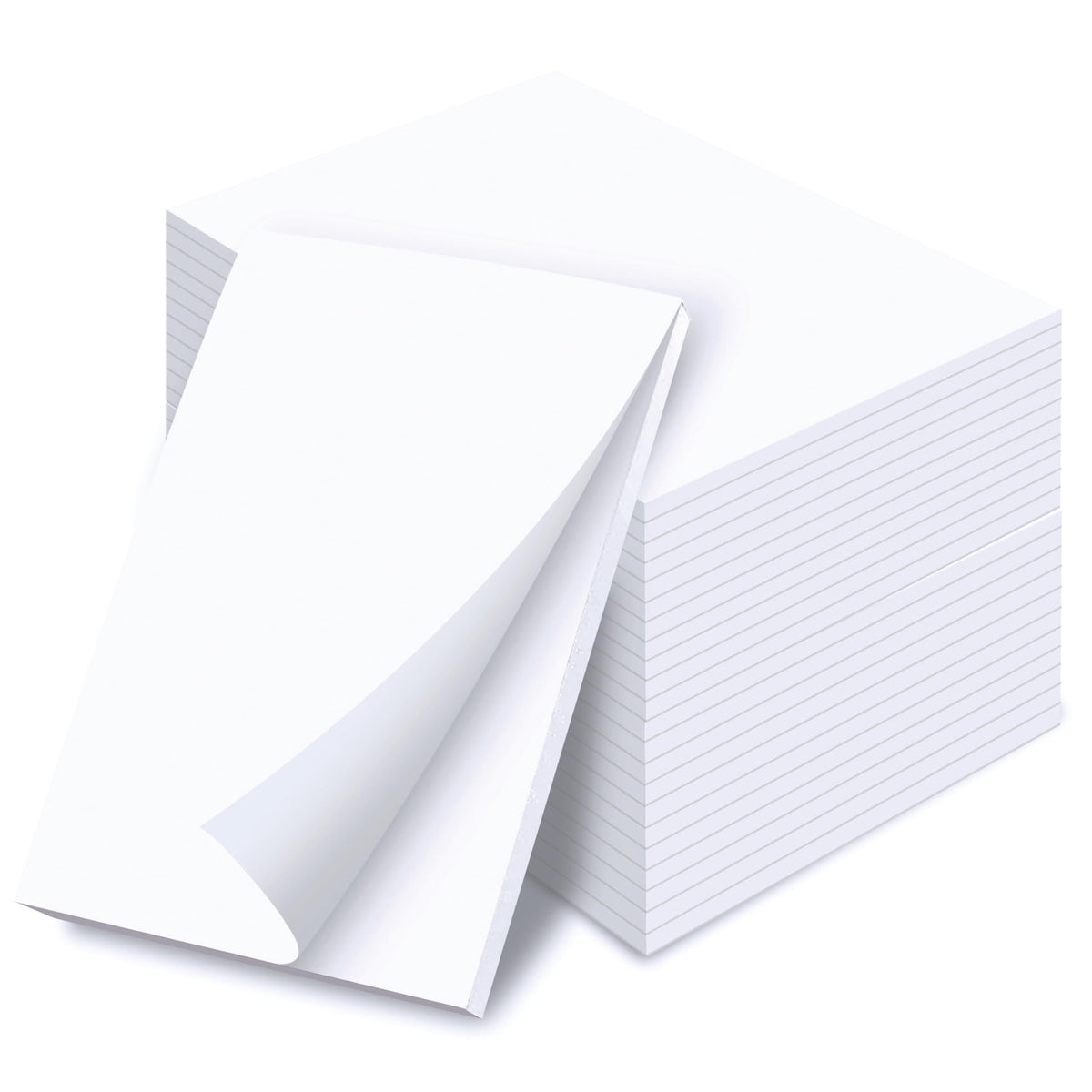 Better Office Products Blank Scratch Note Pads, 4" x 6" Pads, Server Notepads, 50 Sheets per Pad, Memo Pads, Gummed Binding for Easy Tear-off (24 Pack)
