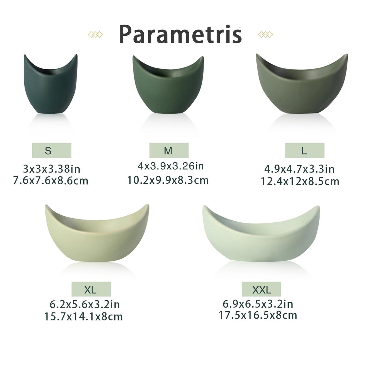 Notakia Salad Decorative Bowls Lotus Shaped Pasta Bowls Dishwasher Safe, Unique Angled Ceramic Bowls for Salad, Pasta, Soup, Rice, Prep, Ideal for Restaurant (Green)