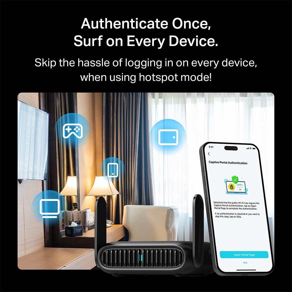 TP-Link Roam 7 BE3600 Wi-Fi 7 Portable Travel Router | Dual-Band, 2.5G Port, USB 3.0 | Multi-Modes in One | OpenVPN, WireGuard® | Public WiFi Sharing for Hotel/Cruise/RV/Plane | No 6 GHz | TL-WR3602BE