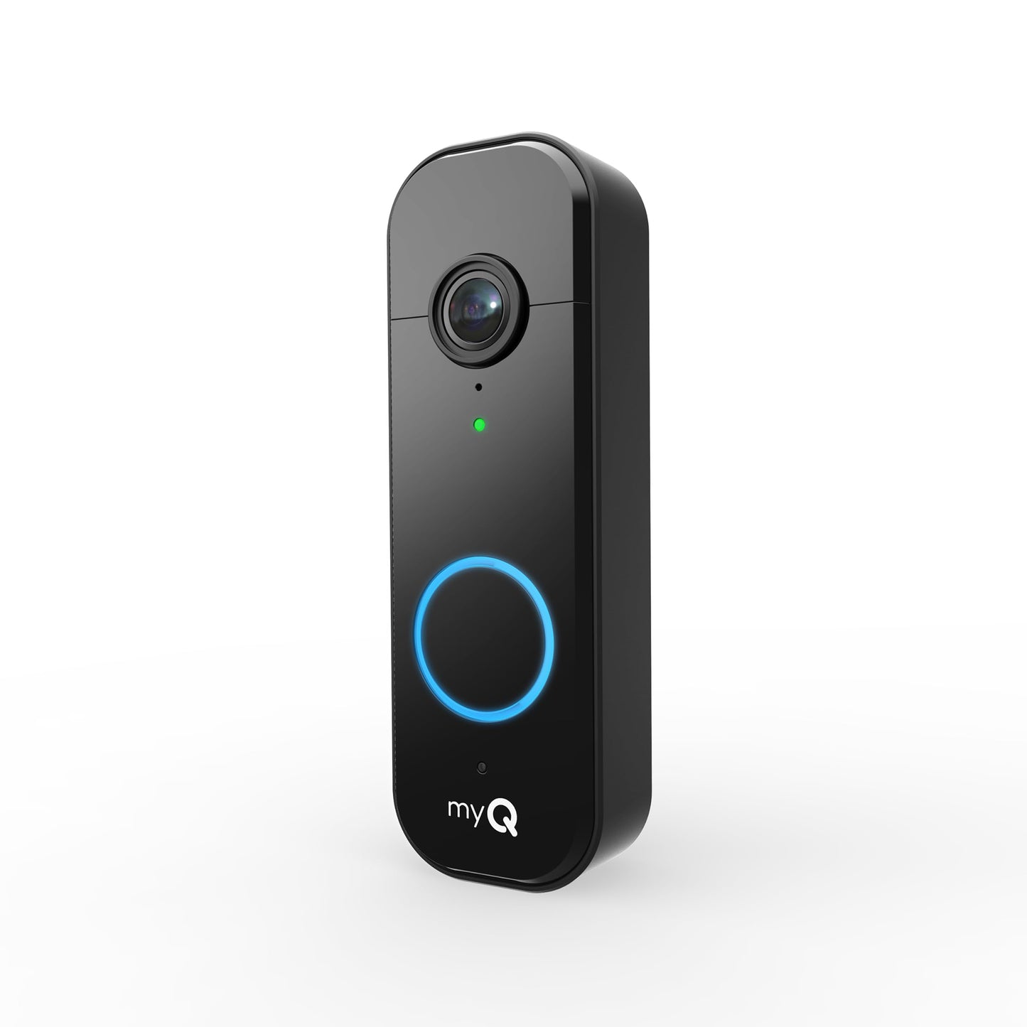 Chamberlain myQ Video Doorbell | 2K Camera, Battery/Wired, Color Night Vision, Live with 2-Way Talk, Motion Detection & Real-Time Alerts, 150 Deg Wide View, Black