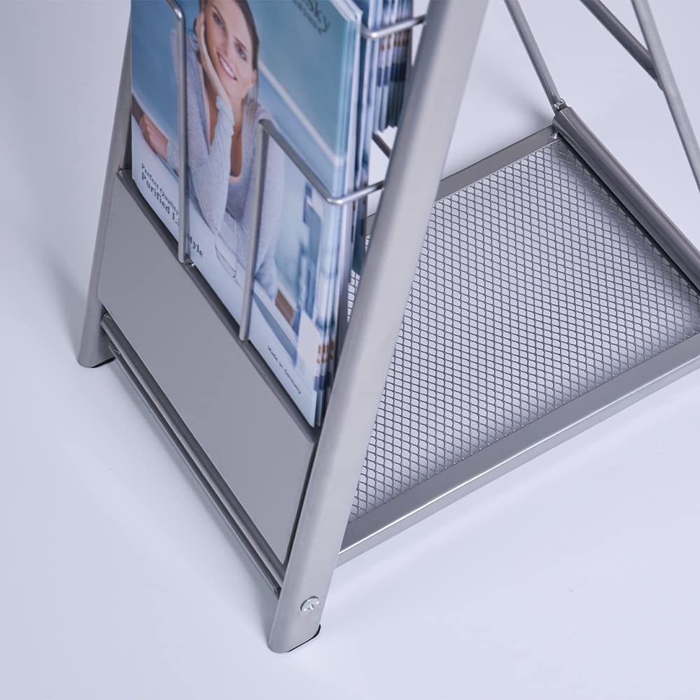 Kroey 10-Layer Magazine Rack - 8.6"x11" Display Stand for Literature, Product Introductions & Public Reception Areas (A4 Width)
