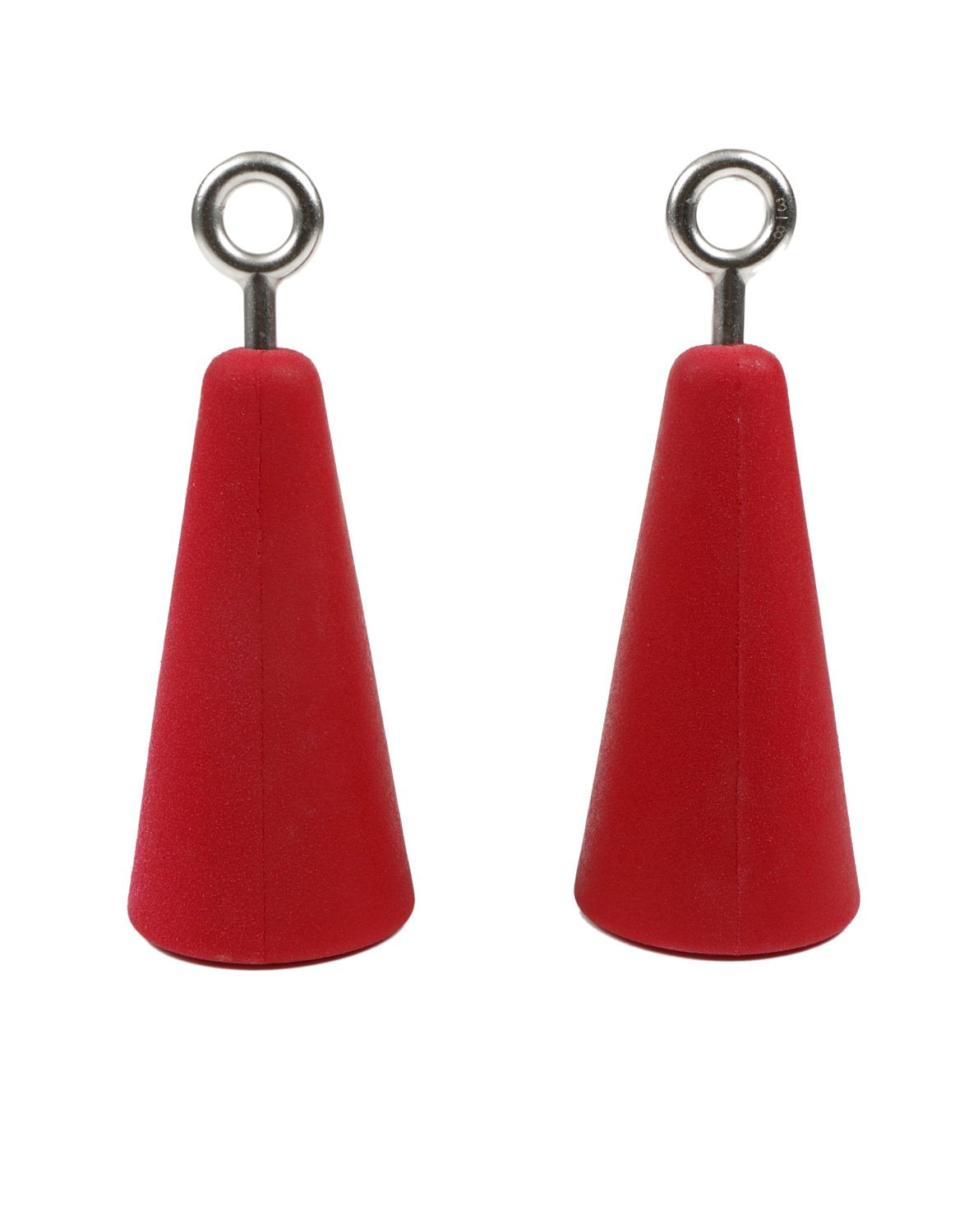 Atomik Climbing Holds Set of 2 Hanging Cones in Red for Beginners, Perfect for Entry-Level Pinch and Strength Training