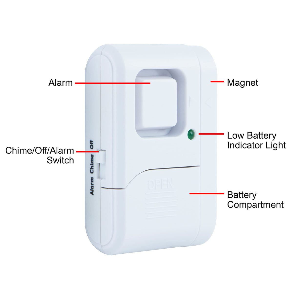 GE 45115 Wireless Magnetic Window Alarms 2 Pack