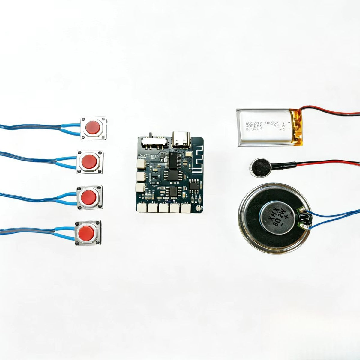 Sound Module,16MB recordable Button,DIY Music Voice Module with Speaker for DIY Birthday Music Box Greeting Card Present