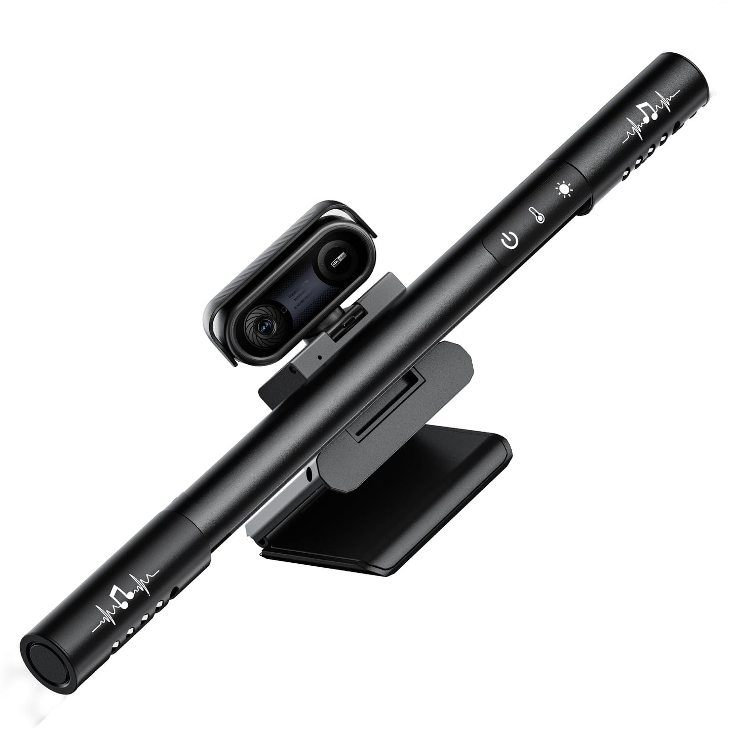 VoltHarbor 4K Webcam with Ring Light & Microphone, 4K Ultra HD Streaming Camera, Built-in Dual Noise-Canceling Mics, Auto Light Correction, for Zoom/Skype/Teams/YouTube/Twitch, Plug & Play, for PC