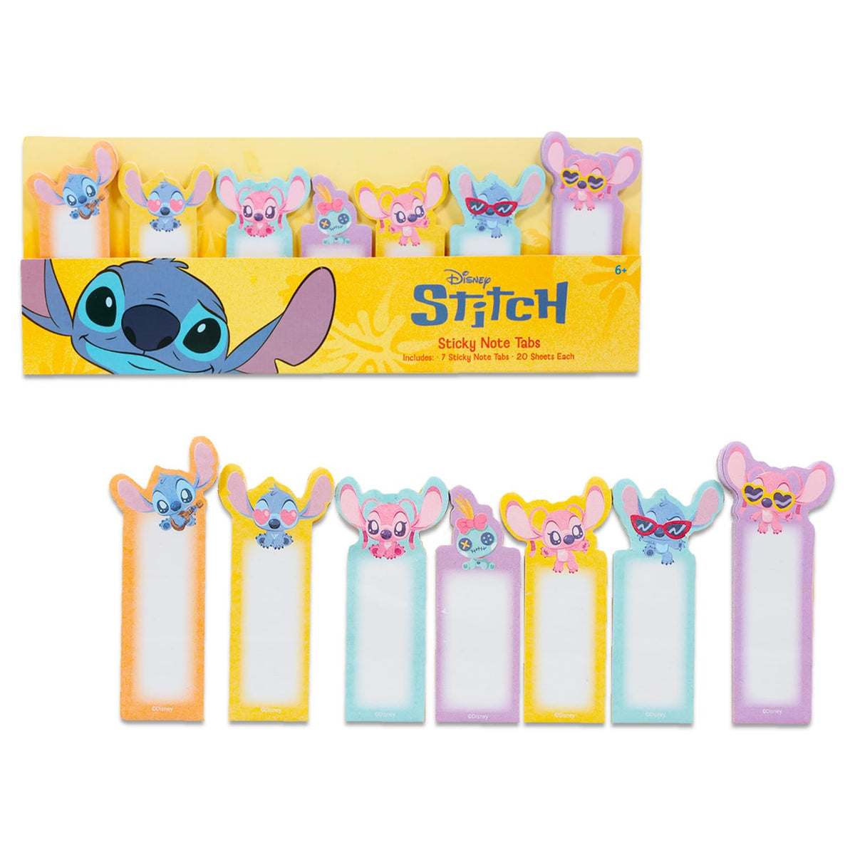 Lilo and Stitch Sticky Note Tab Set - Bundle of 200+ Sticky Tabs (7 Styles) Plus Pens, Stickers for School & Office Supplies | Stitch Desk Accessories
