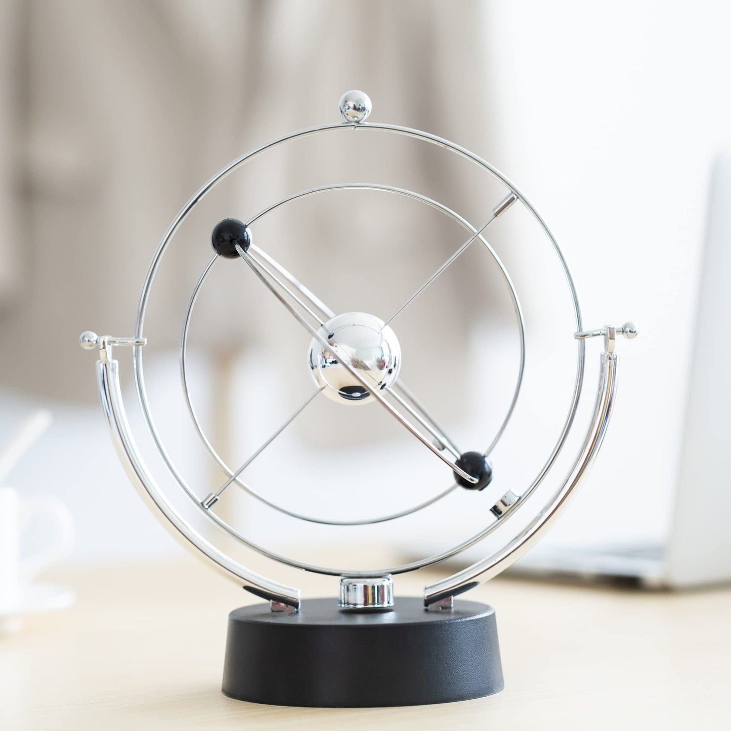 CHANGSHUN Electronic Perpetual Motion Battery Operated Home Office Desk Ornament (Universe)