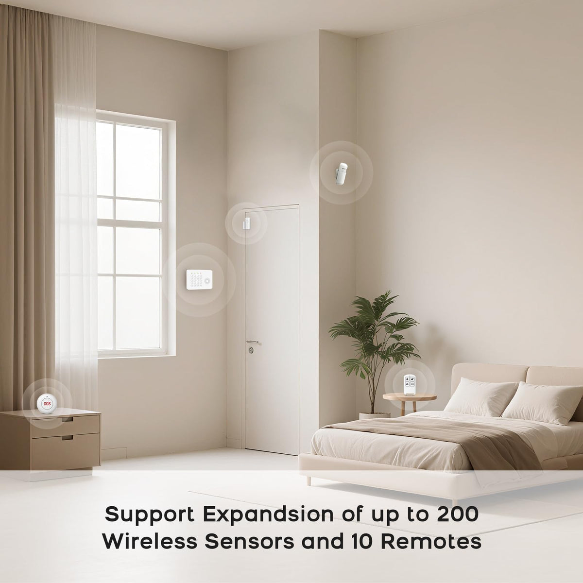 YBJ Alarm System for Home Security,DIY Wireless Home Alarm System with Door and Motion Sensors,Smart Keypad,No Subscription Fee (20-Piece-Kit)