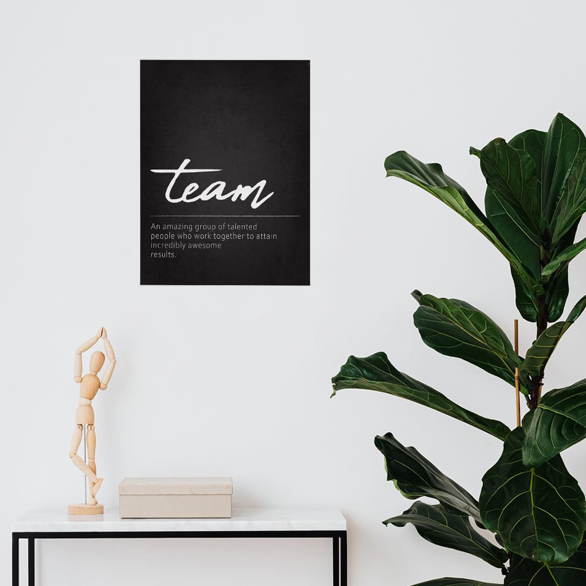 BIWSHA Team Definition Wall Art, Teamwork Gifts for Employees & Coworkers, Inspirational Wall Print, Positive Canvas Art 11x14Inch