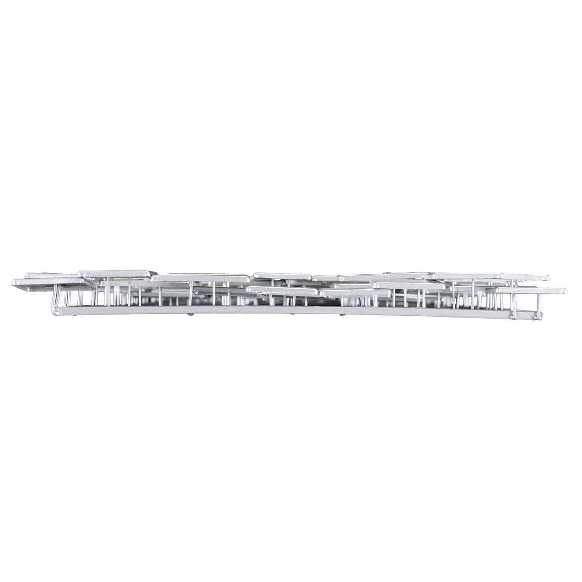 SEI Furniture Wavson Wall Sculpture, Geometric 3D Design, Unique Mounting Wall Art, Silver, 47.00" x 2.25"