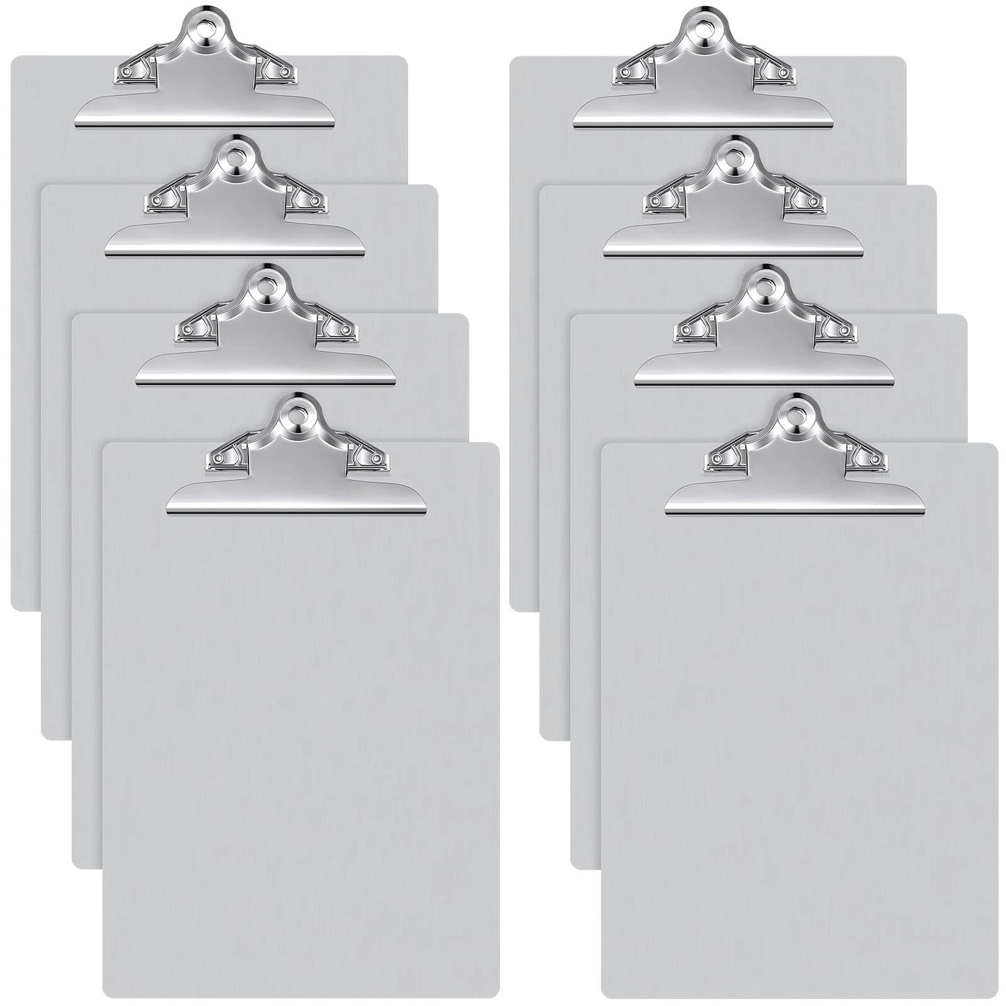 Mimorou 8 Pcs Metal Clipboard Heavy Duty Aluminum Clipboards 12 x 9 Inch Metal Clip Board with Low Profile Clip A4 Letter Size Document Holder for Office School Medical Jobsite Laboratory