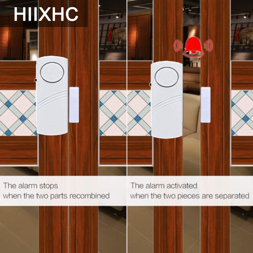 HIIXHC Personal Security Window & Door Alarm Bell | Wireless Sensor Door Window Burglar Alarm | Pack of 10