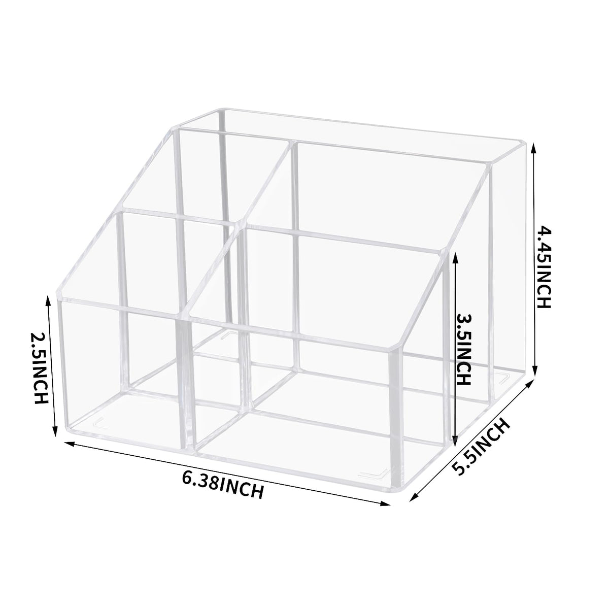HSYMQ Acrylic Desk Organizers, Clear Pen Holder and Pencil Holder Display Stand for Office, School and Home