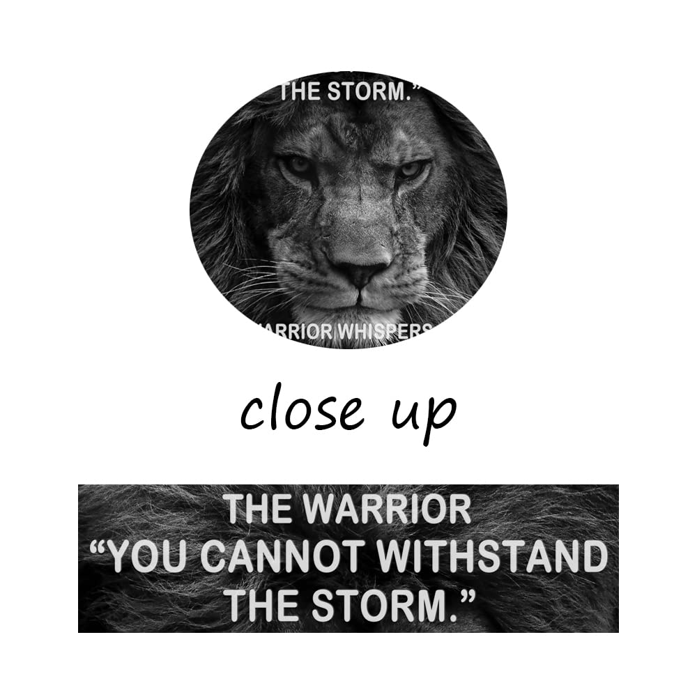 WYJZDZQ8 Motivational Canvas Office Wall Art Lion Inspirational Picture Animal Print Poster Painting Modern Inspiring Artwork Living Room Bedroom Office Decor Frame Ready to Hang[18" W x 24" H]