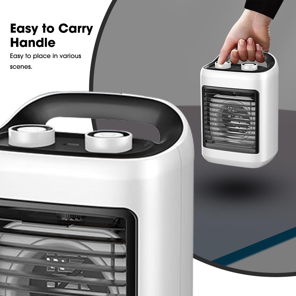 Portable Air Conditioners, Personal Evaporative Air Cooler with 6 Wind Speeds Small Air Conditioner Fan, Desktop Cooling Fan for Room, Office, Bedroom, Camping