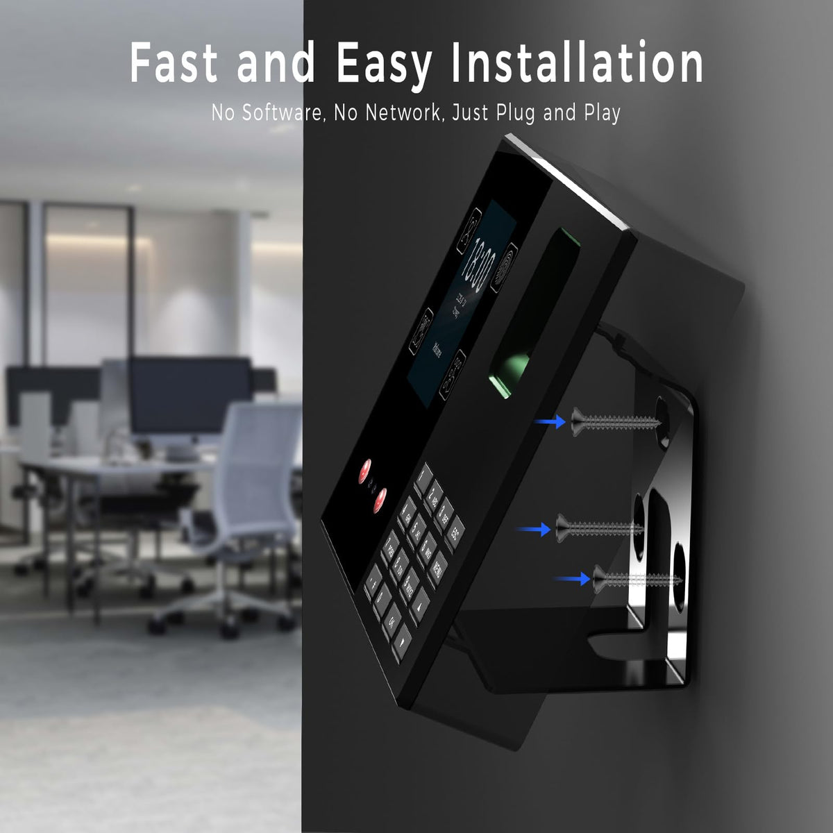 Time Clocks for Employees Small Business, Face + Fingerprint + Palm + PIN, Clock in and Out Machine for Employees, No Monthly Fee No Software Required
