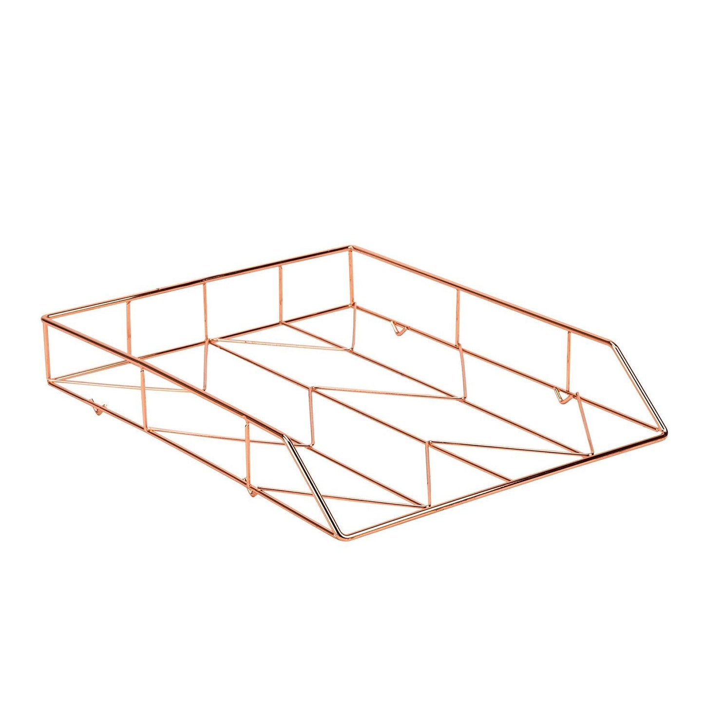 U Brands Desktop Letter Tray, Rose Gold Wire Metal - 855U03-12