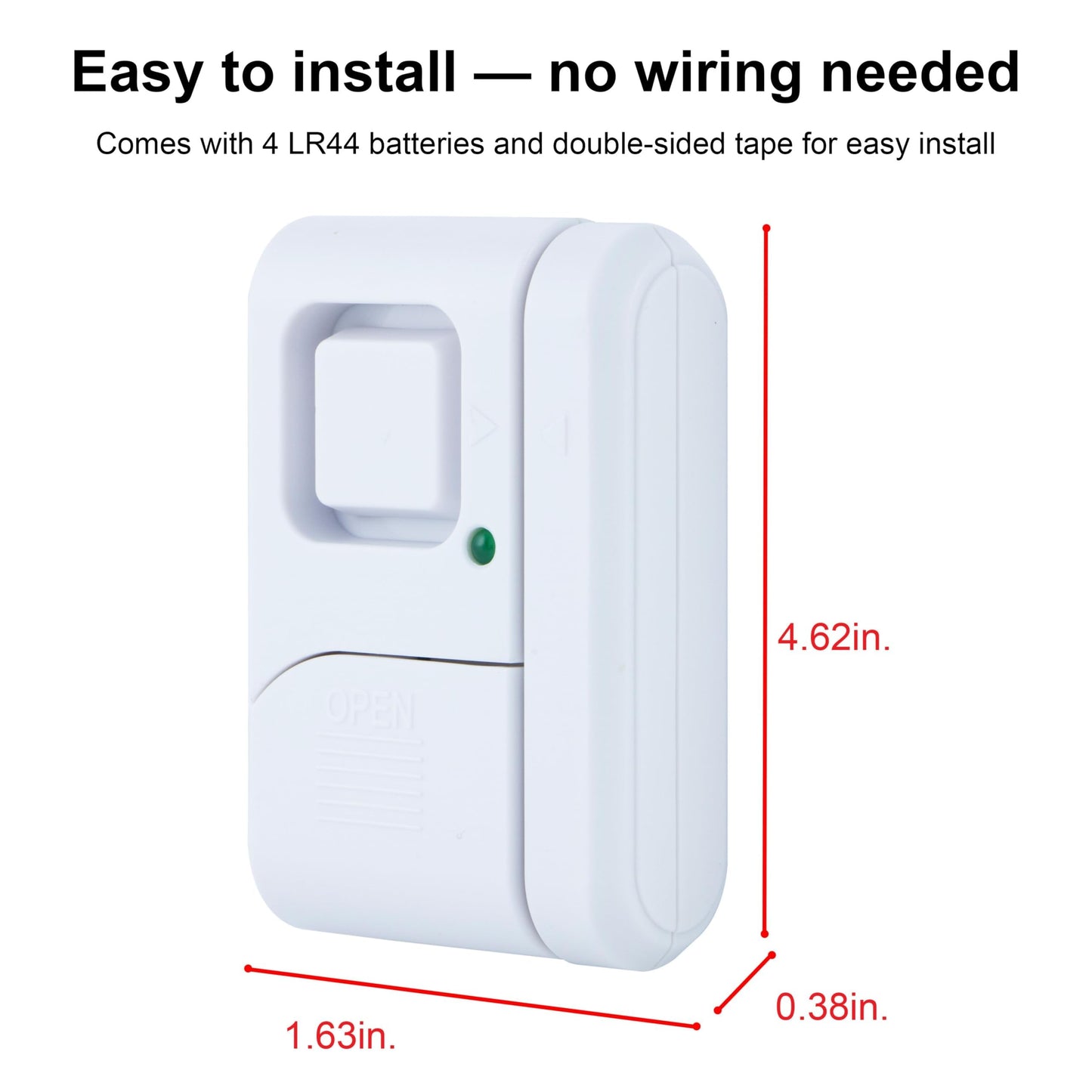 UltraPro Personal Security Window and Door Alarm, 4 Pack, DIY Protection, Burglar Alert, Wireless Chime/Alarm, Easy Installation, Home Security, Ideal for Home, Garage, Apartment and More, 45174