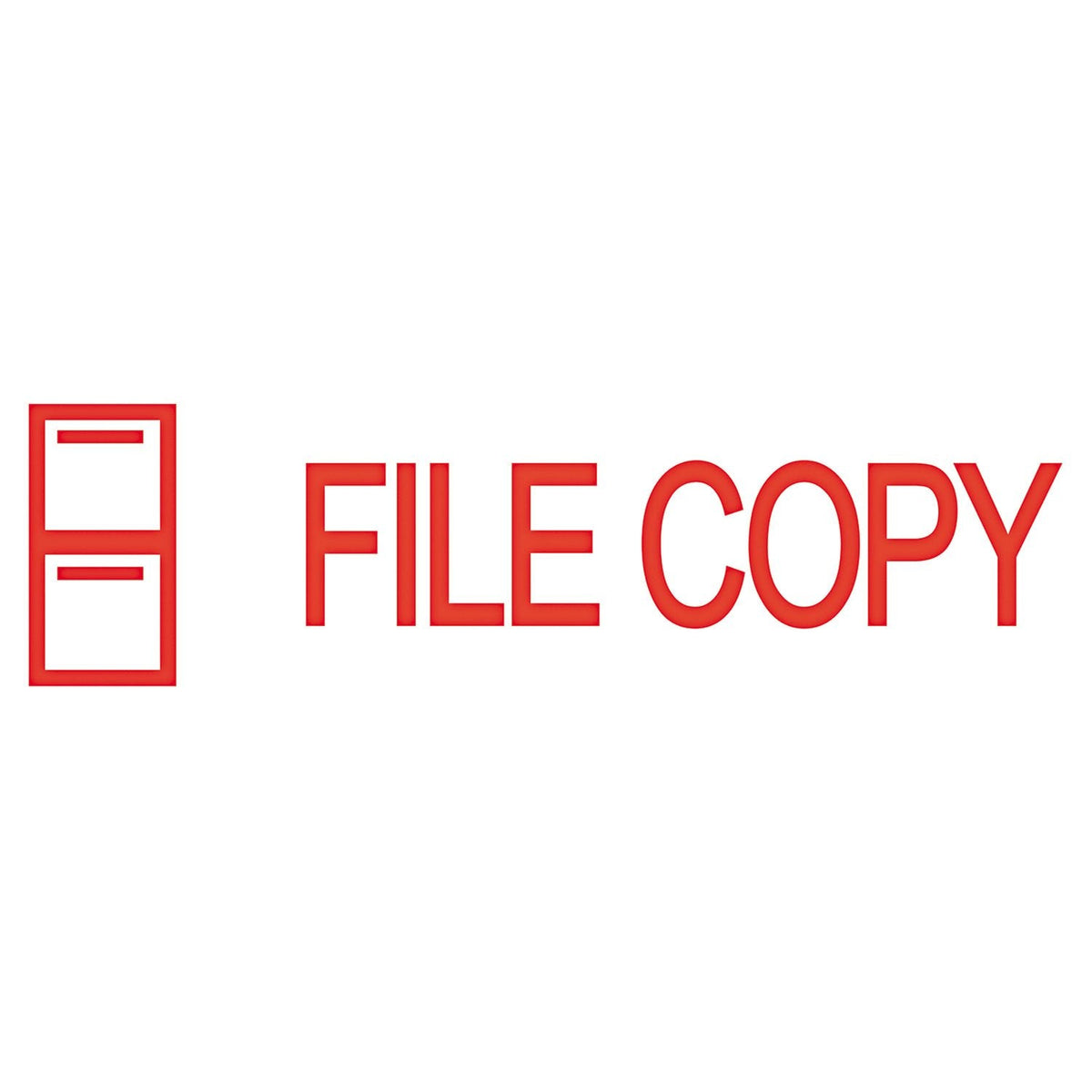 ACCUSTAMP2 035596 Pre-Inked Shutter Stamp, Red, File Copy, 1 5/8 x 1/2