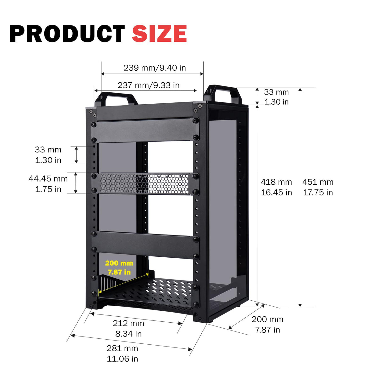 GeeekPi 8U Server Cabinet, 10 inch Server Rack for Network, Servers, Audio, and Video Equipment, DeskPi RackMate T1 Rackmount, 7.87 inch Depth