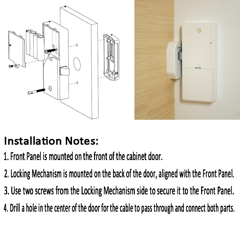 RFID Lock – Digital Keyless Cabinet Locks with Password & Card Access, Dual & Single Unlock Modes, Public/Private Use, Touch Keypad for Gym Lockers, Drawers, Office Cabinets