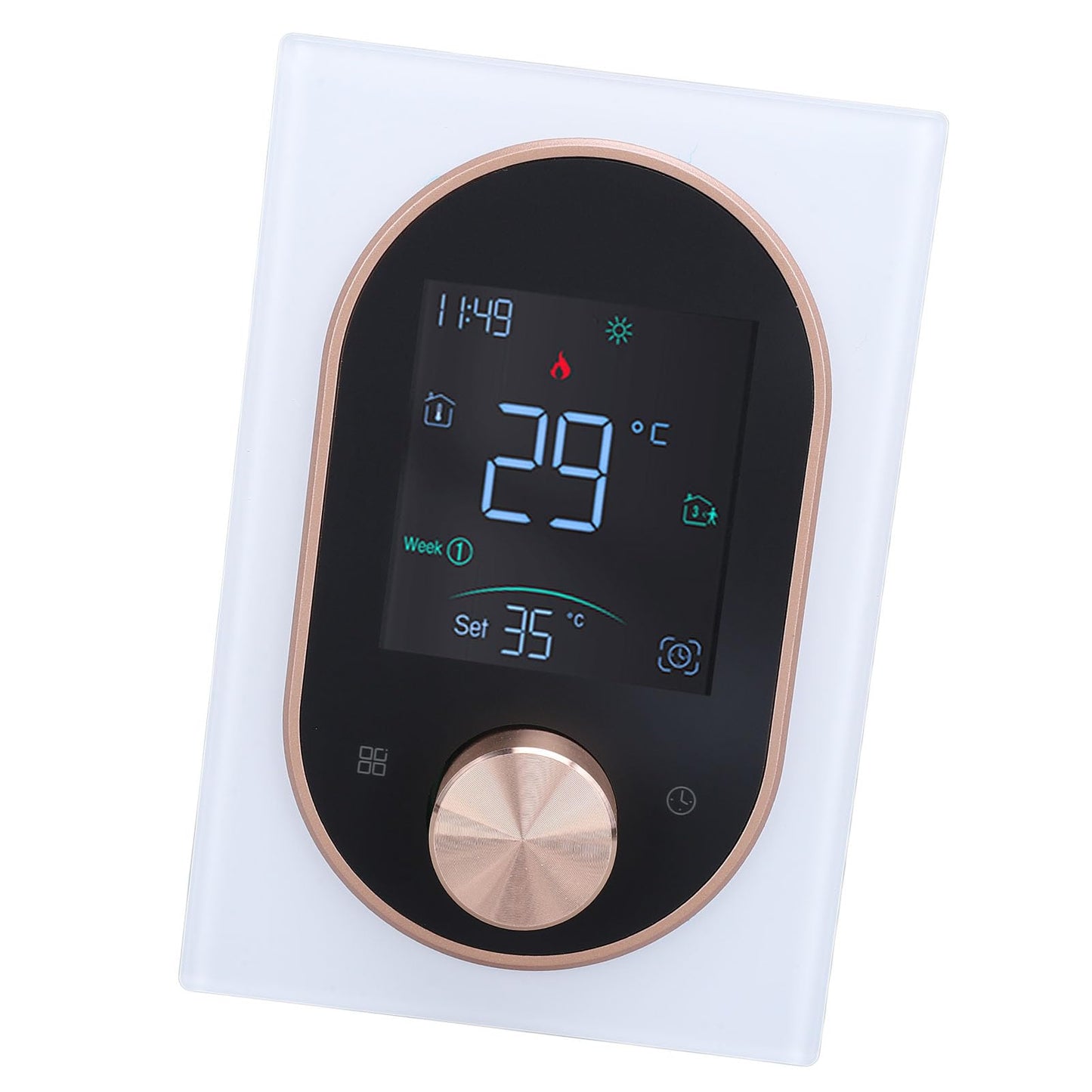 Smart Color Programmable Touchscreen Thermostat High Efficiency Remote Access with LCD Display, Energy Efficient Temperature Control for Home, Office & Shops, AC 95-240V Compatible