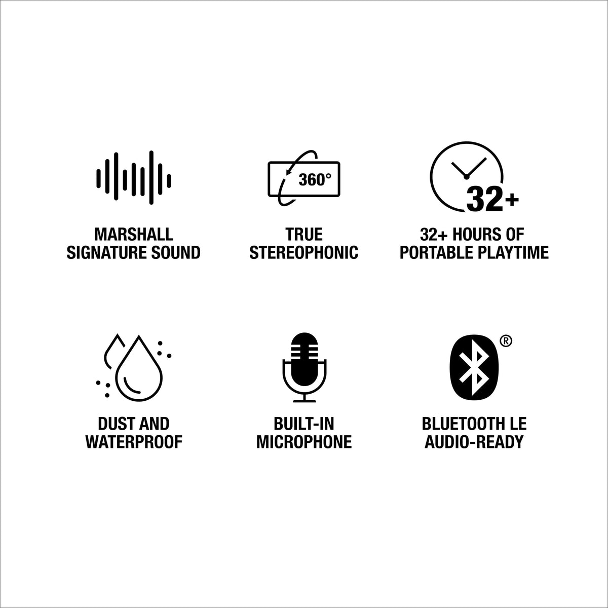 Marshall Emberton III Portable Bluetooth Speaker - Rugged Waterproof IP67 Design | Loud Stereo Sound, Deep Bass with 32+ Hr Playtime | Compact and Wireless for Travel and Outdoors - Cream