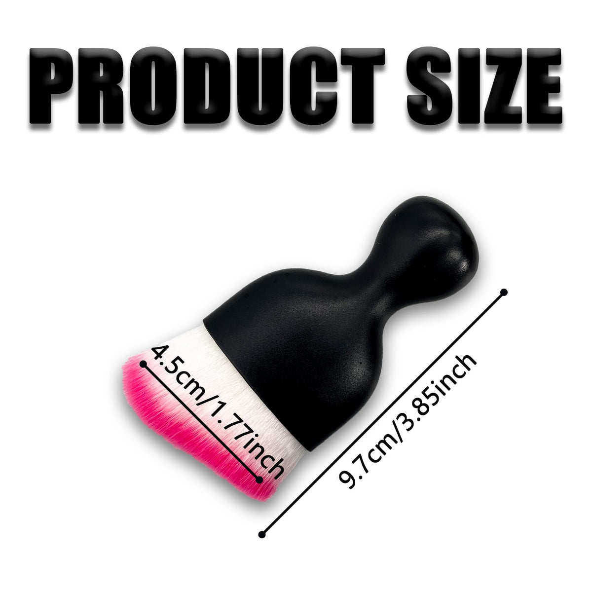 tobenbone Car Interior Detailing Brush, Ultra Soft Non-Scratch Dust Brush, Car Interior Cleaning Tool for Cleaning Panels, Air Vent, Leather (White & Pink)