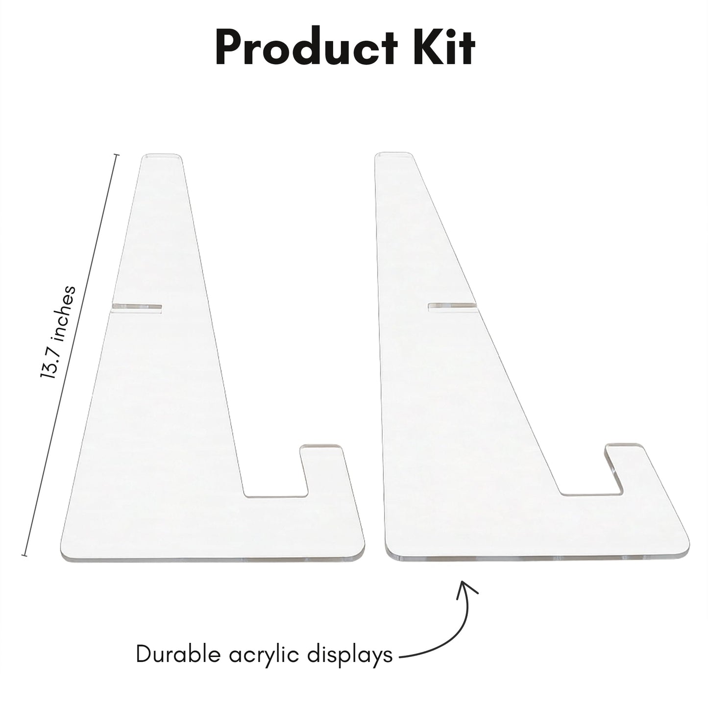 Americanflat Acrylic Easel Stand - 10" Tabletop Easel and Plate Stand - Lightweight Display Holders for Photos, Cards, Frames, Books, Magazines, Albums - Home or Office Decor