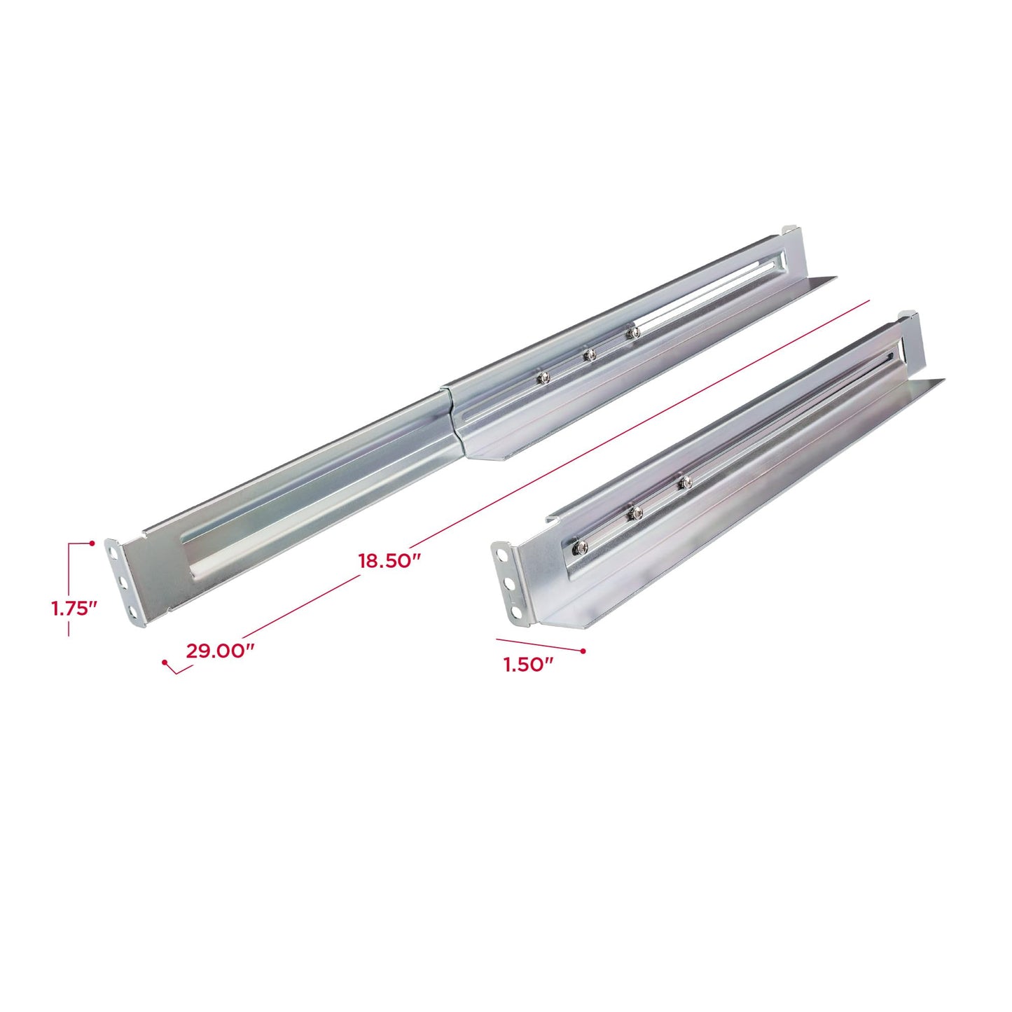 CyberPower 4POSTRAIL 4-Post Universal Rack Mount Rail Kit, Silver