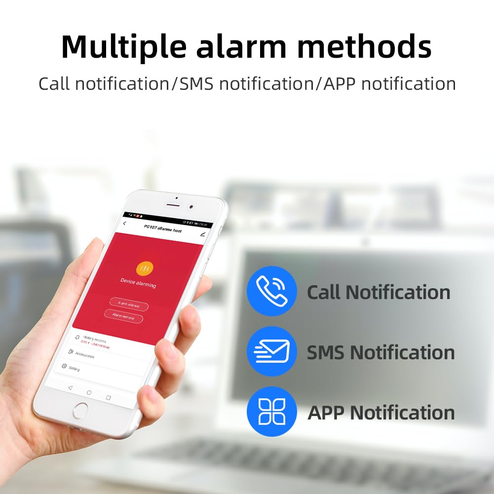 YBJ Alarm System for Home Security |16-Piece Kit – Home Security System | Expandable | Easy Setup | Mobile App Control | 24/7 Professional Monitoring | Alexa and Google Assistant Compatible
