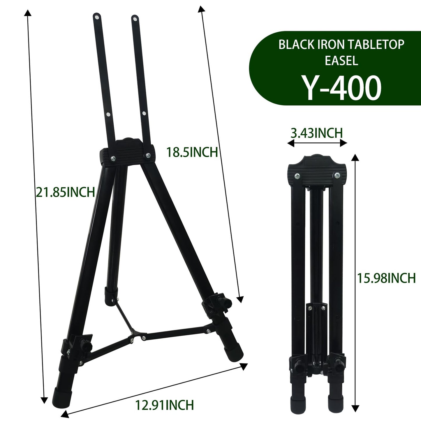 Table Top Easel Stand for Sign – Art Adjustable Portable Sturdy Tripod Artist Easel for Painting and Display - Black Heavy Duty Poster Floor White Board Stand for Canvas Holder Painter and Adults