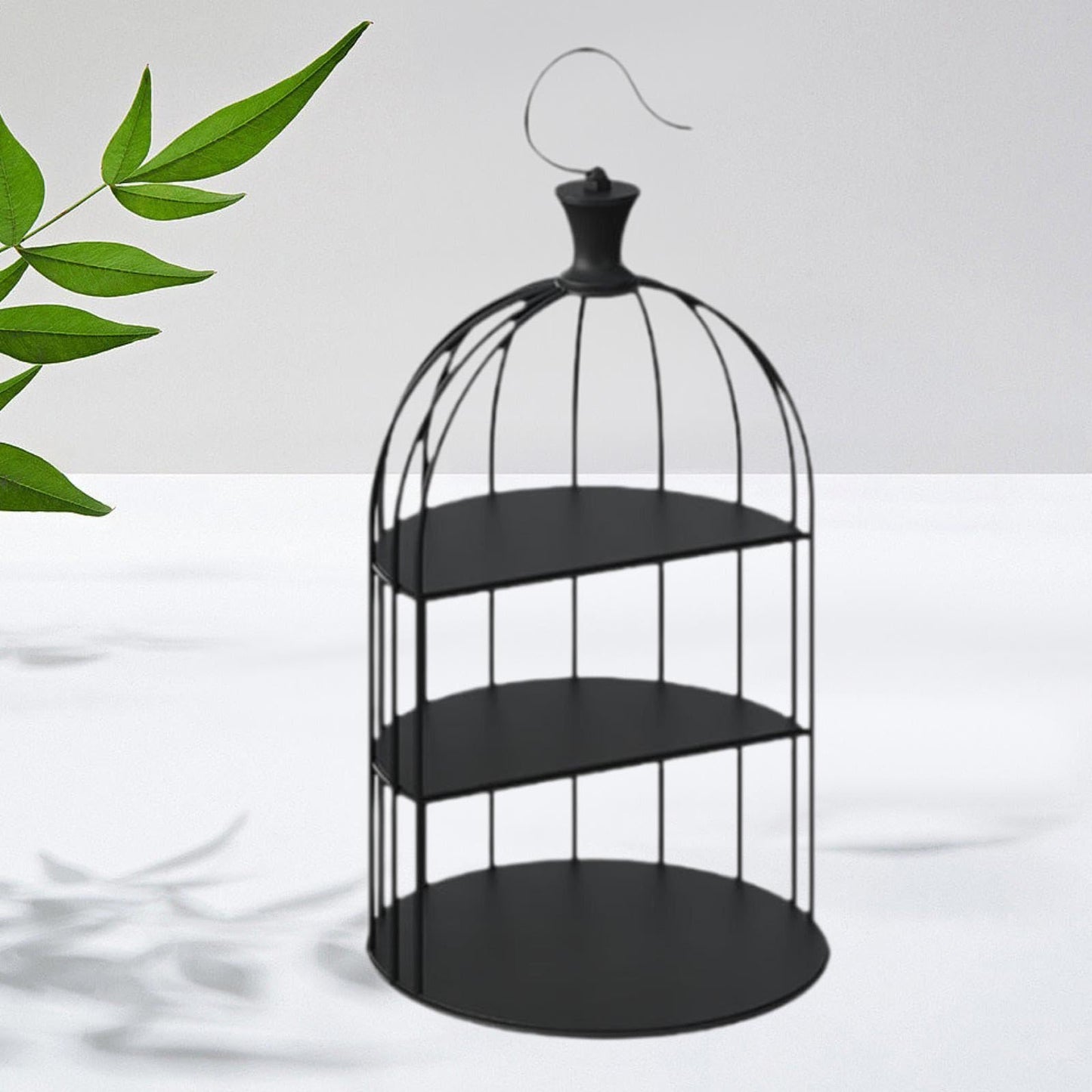 3-Tier Metal Birdcage Cake Stand, Gold Dessert Display Rack, Multi-Tier Pastry Holder for Weddings and Festive Gatherings, Decorative Fruit Plate Tray