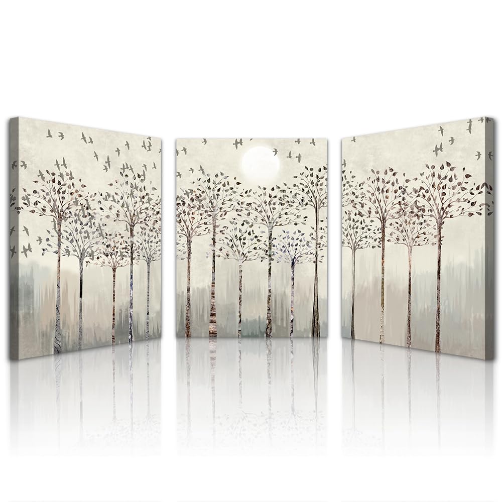Lapremoly Wall Decor - Canvas Wall Art for Living Room, Bedroom & Office - 3 Piece Abstract Nature Modern Wall Paintings & Prints