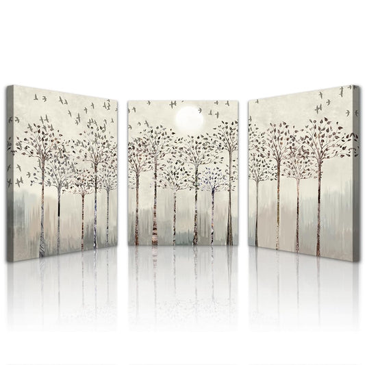 Lapremoly Wall Decor - Canvas Wall Art for Living Room, Bedroom & Office - 3 Piece Abstract Nature Modern Wall Paintings & Prints