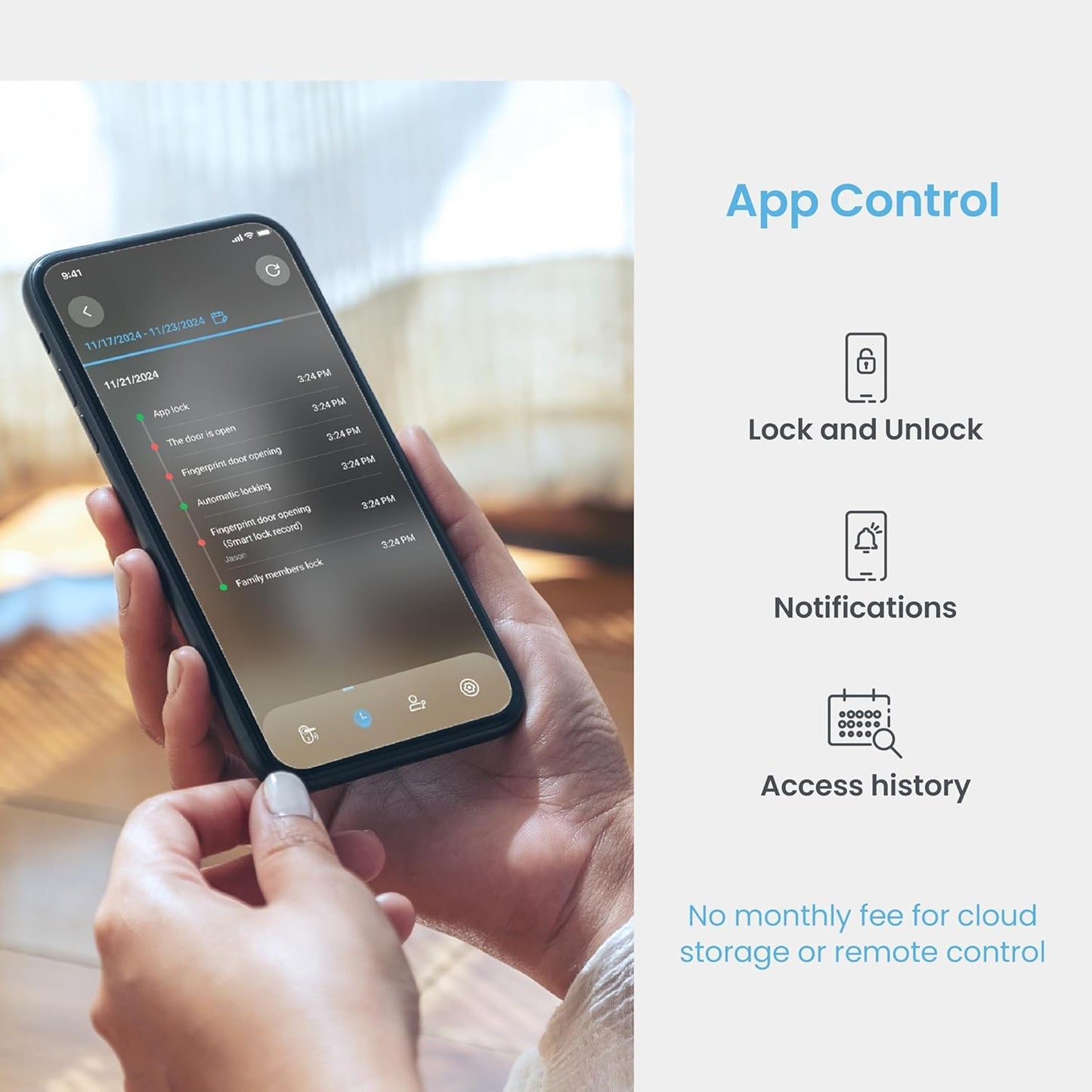 Lockly Vision Smart Lock, HD Video Doorbell Smart Locks for Front Door, Fingerprint Door Lock, Touchscreen Keypad, App Control, No Monthly Fee, Auto Lock