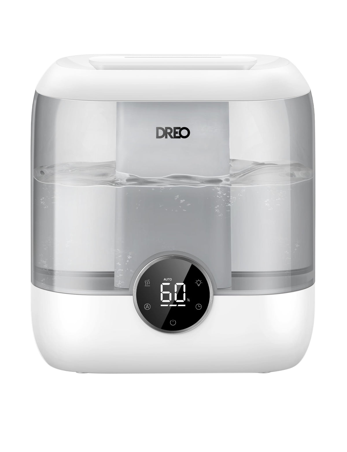 DREO 6L Top Fill Humidifiers for Bedroom, 60H Runtime 28 dB Quiet Supersized Cool Mist Air Humidifiers for Large Room, Baby Nursery, Plant, Indoor, Night Light, Easy to Clean, Precise Humidity Control