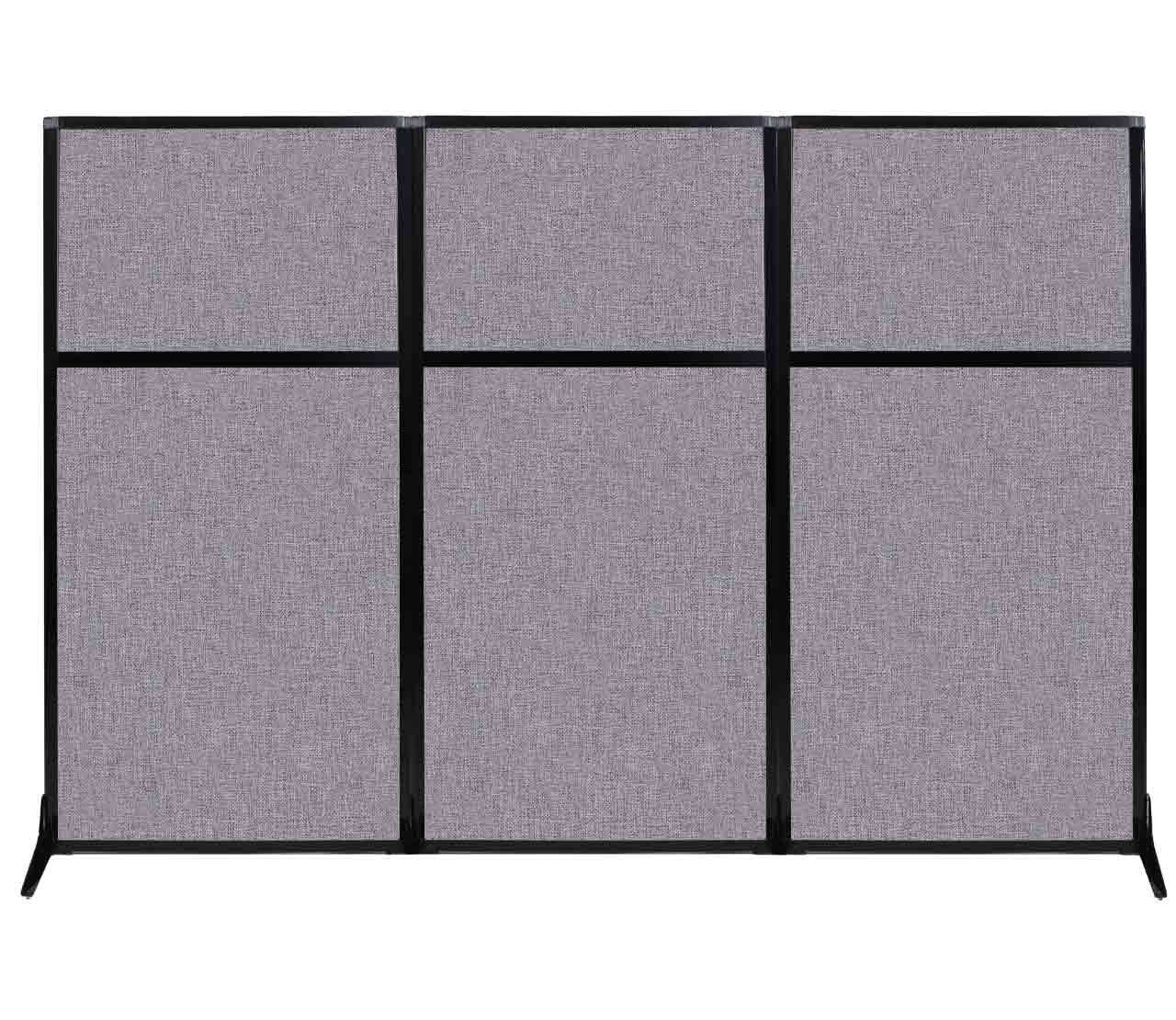 Versare Workstation Partition | Portable Wall Divider | Modern Office Cubicle | Free Standing Privacy Screen | Flexible Work Space | 99" x 70" Cloud Gray Fabric Panels