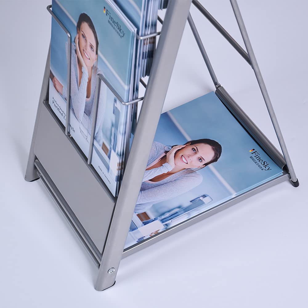 Kroey 10-Layer Magazine Rack - 8.6"x11" Display Stand for Literature, Product Introductions & Public Reception Areas (A4 Width)