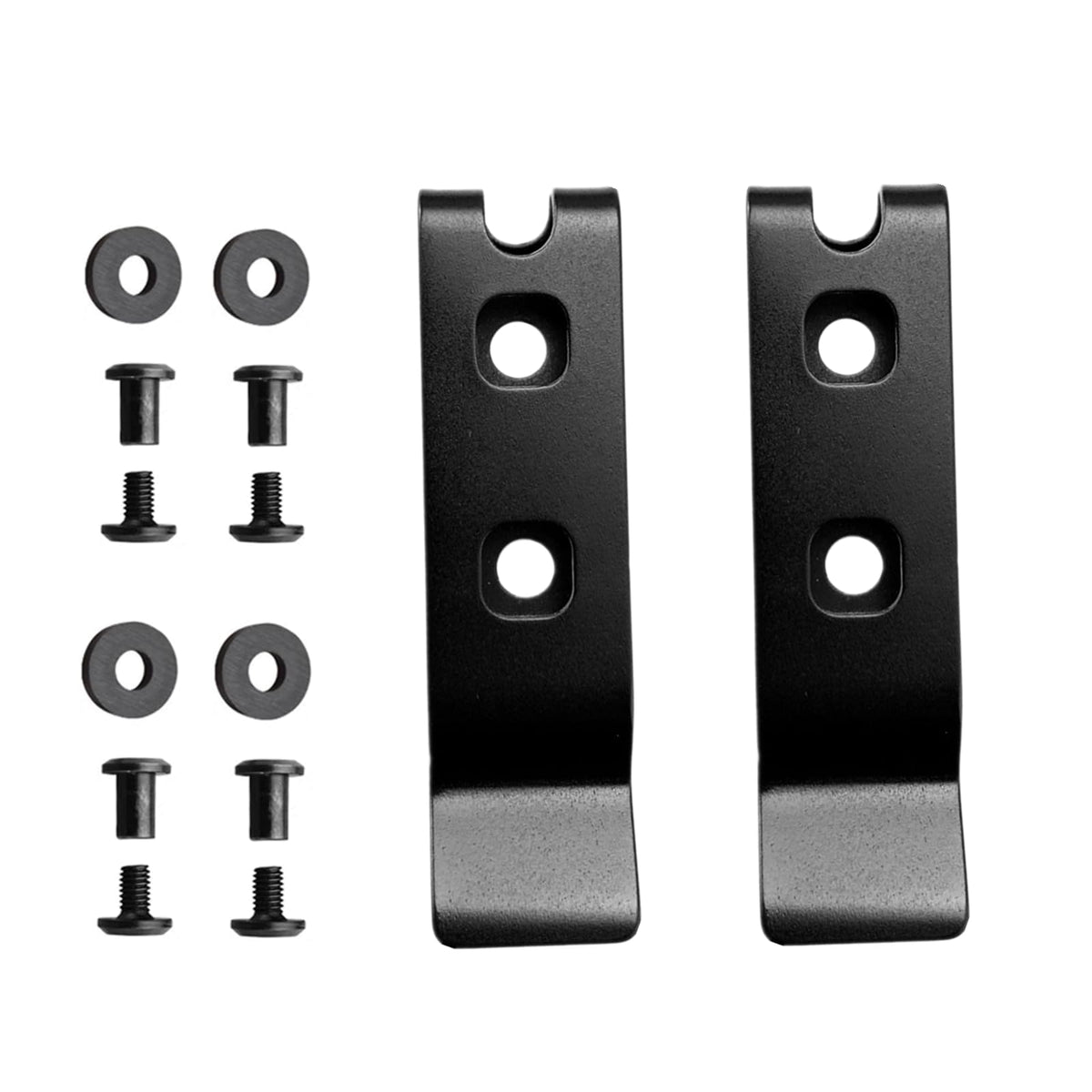 FJYXCHENXM 2 Set Knife Sheath Belt Clip Reliable 420 Stainless Steel Kydex Belt Clip with Screws for Kydex Sheath, Black