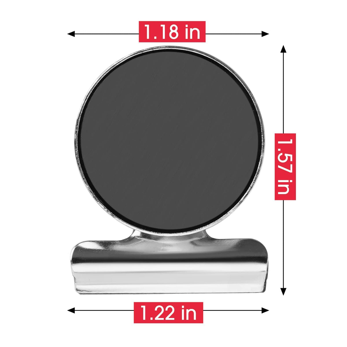 VNDUEEY 20 Pack Fridge Magnets Refrigerator Magnets, Strong Magnetic Clips Heavy Duty, Magnet Clips for Whiteboard, Magnets for Fridge Locker Office Accessories (Silver)