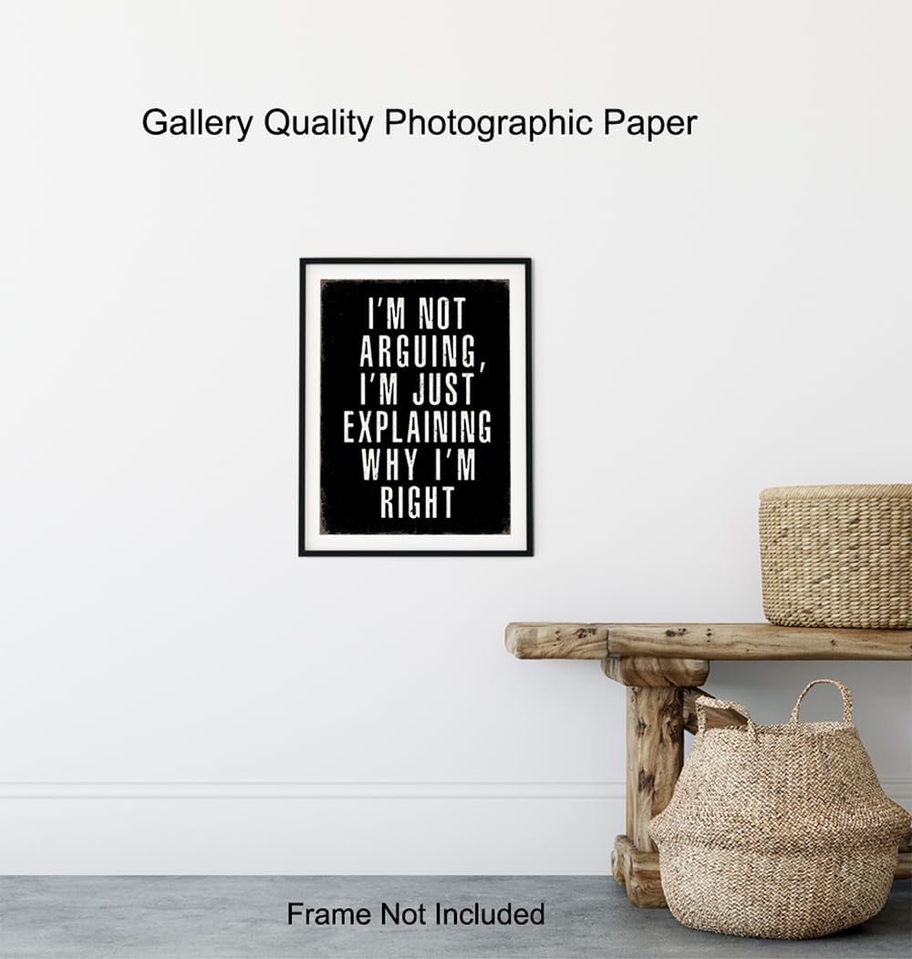 Office funny Quotes Wall Decor - Sarcastic Sayings Wall Decor for Men - Workplace funny Sayings - Man cave Sign - Silly Office Picture - Work Photo - Home Print, Executive Artwork