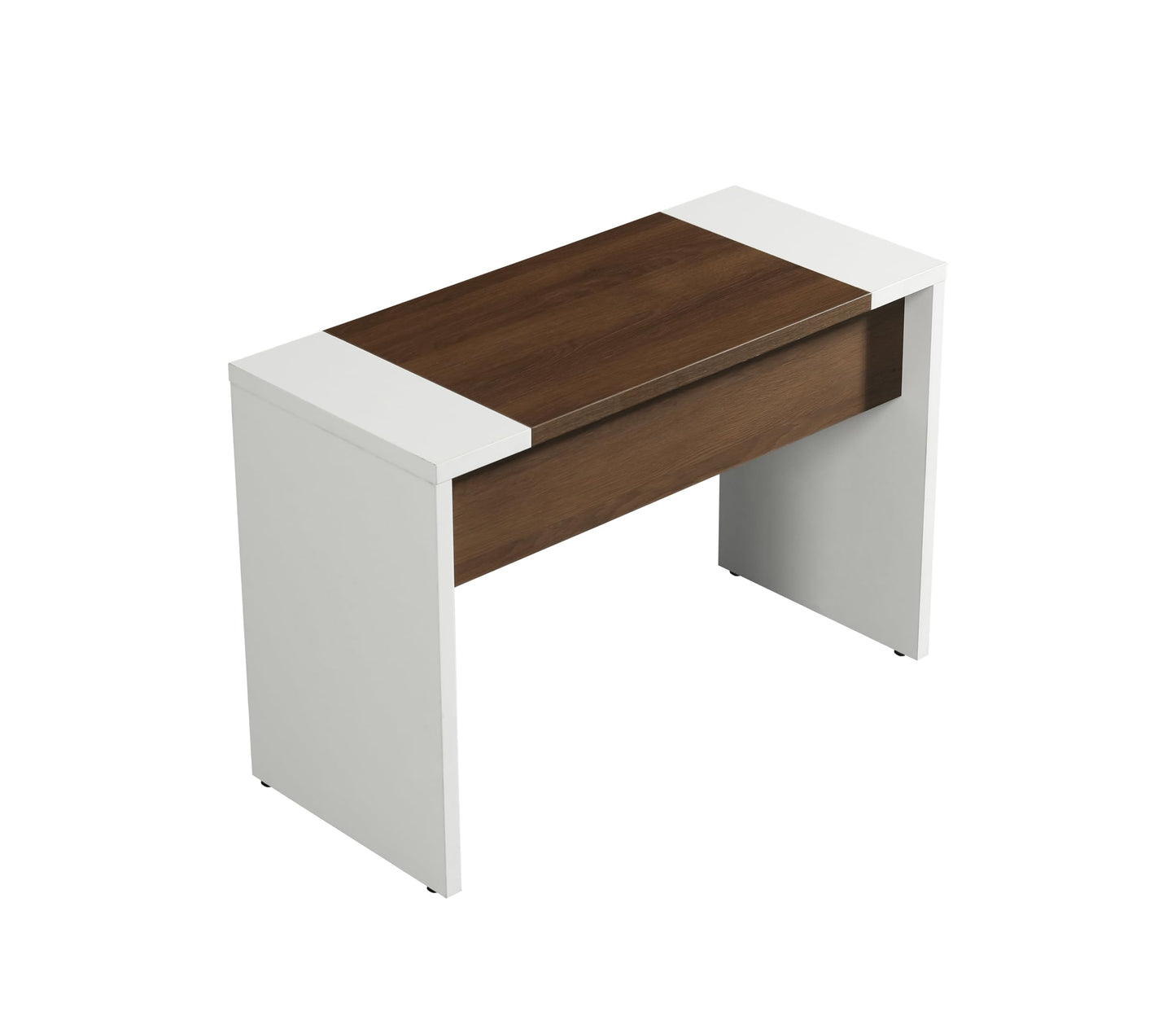 Leon 87" Wood Office Furniture Set of 3pcs | Executive Right Side L Shaped Corner Desk & File Drawers w/Telescopic Rail | Coffee Table | Storage Cabinet w/Chrome Handles | Modern Home Workstation