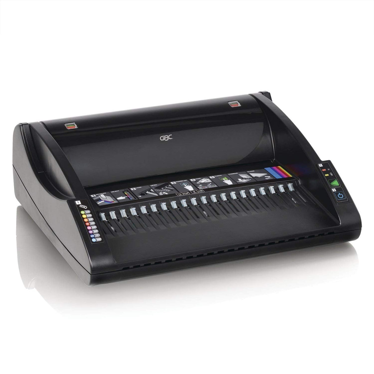 GBC Binding Machine, Electric, Binds 330 Sheets, Punches 15 Sheets, CombBind C110E (7704250), Gray (7704250A)