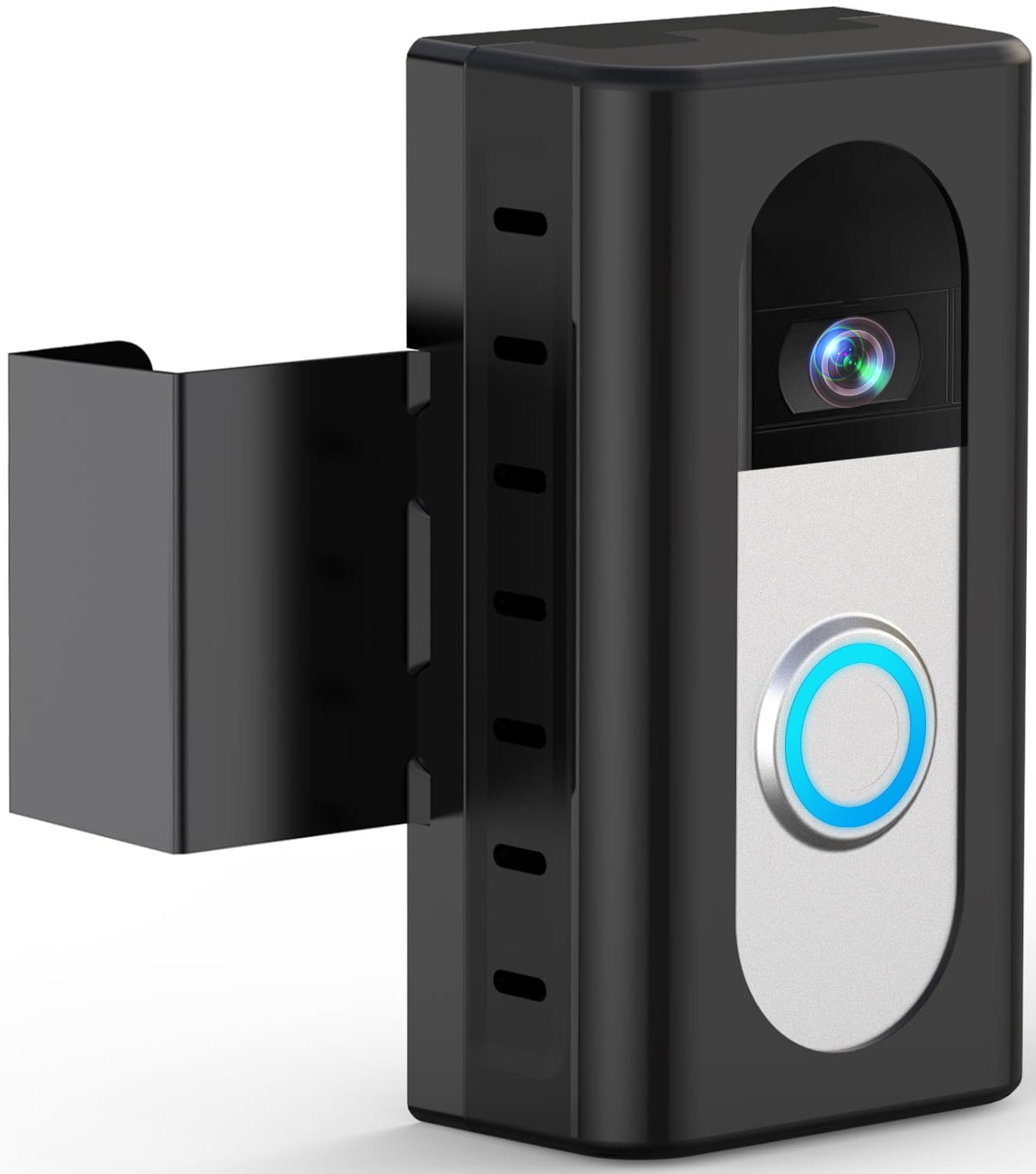 QIBOX Anti-Theft Video Doorbell Mount Compatible with Video Doorbell 4/3/3 Plus/2/1/(2020 Release), Adjustable No-Drill Mounting Bracket Wedge Adapter Holder Accessories for Home Rentals Office Room