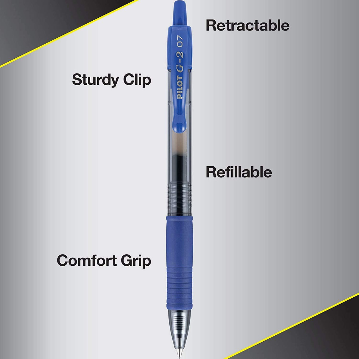 PILOT G2 Premium Gel Roller Pens, 0.7mm Fine Point Smooth Writing Pens, 5 Black & 5 Blue, 10 Pack