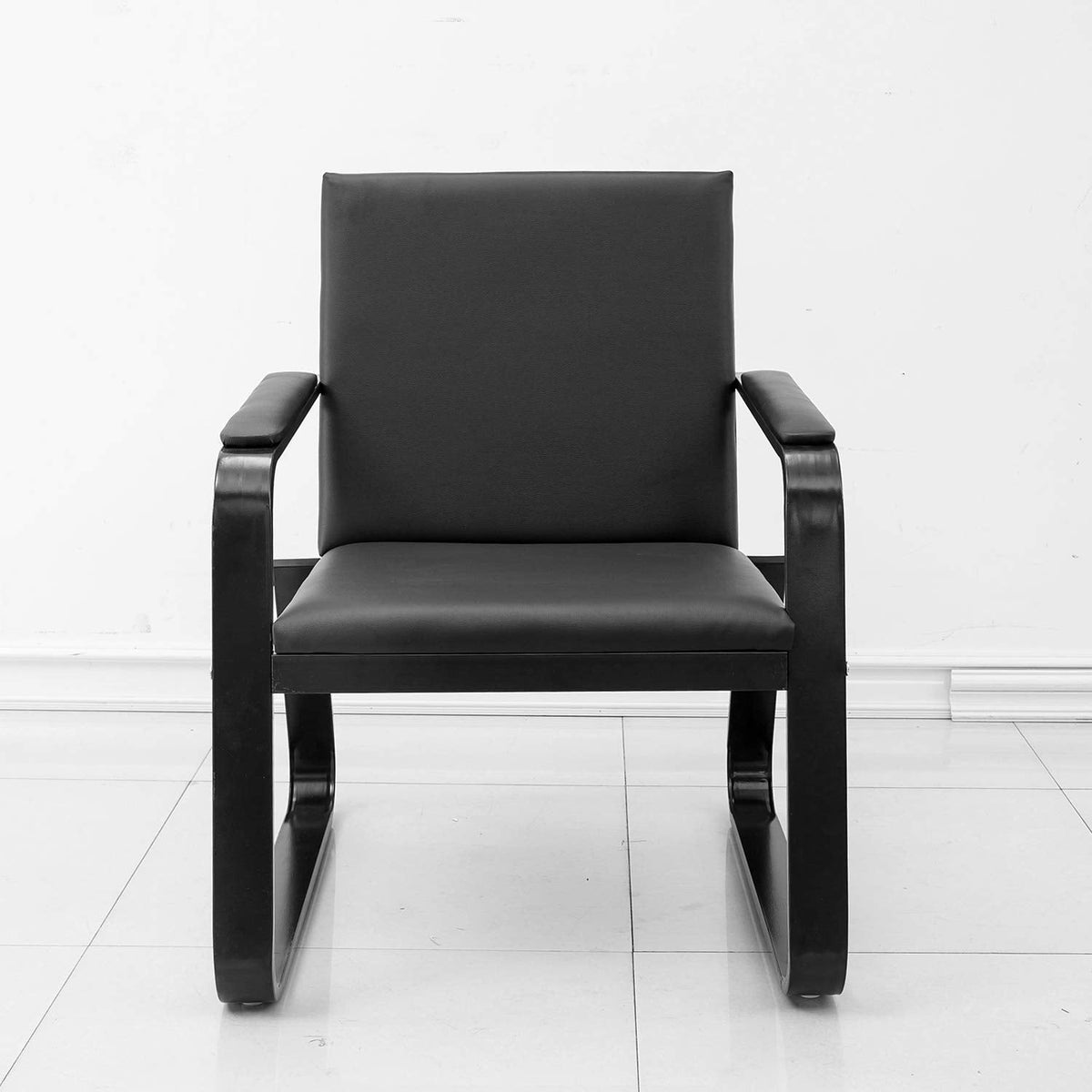 wonline Waiting Room Chair with Armrest PU Leather Office Waiting Room Furniture, Office Guest Seating Lobby Conference Reception Chairs for Airport Clinic Hospital Bank Salon Barber