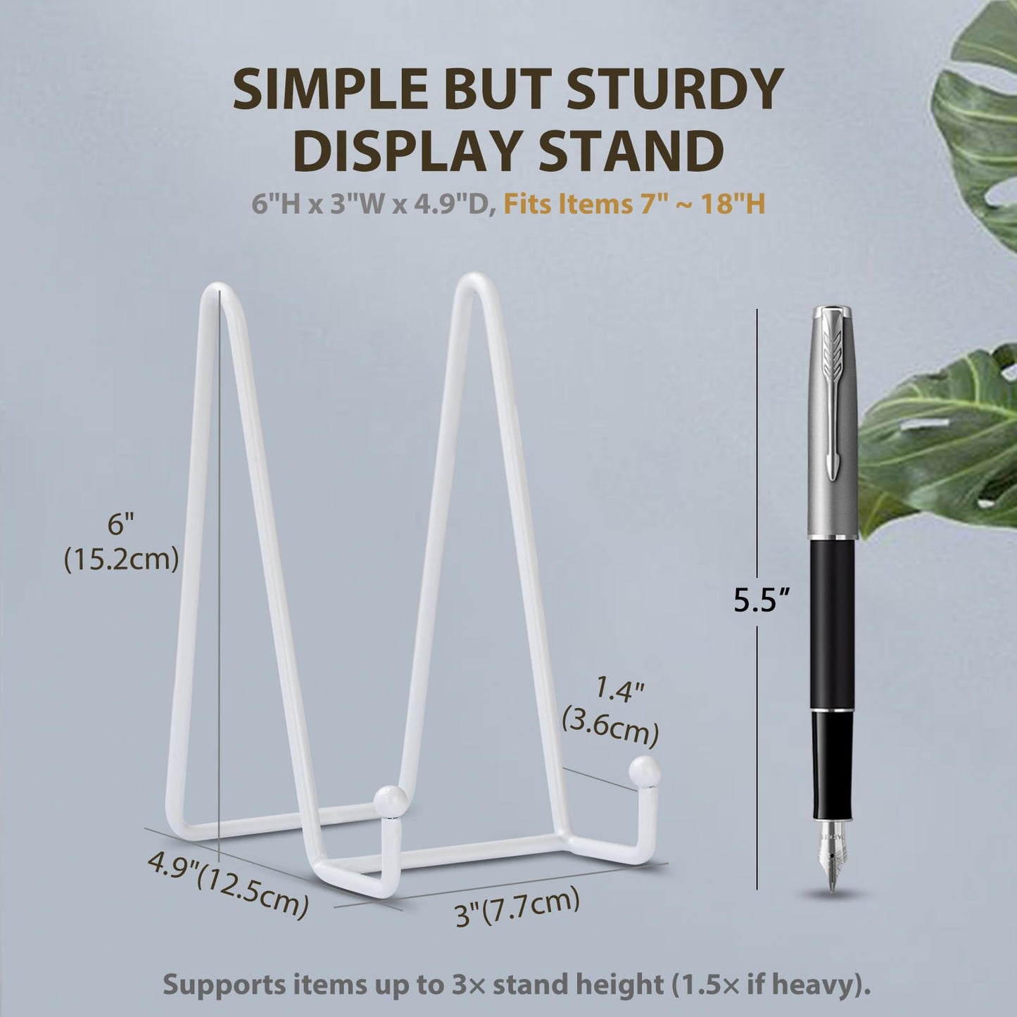 LIONWEI LIONWELI White Decorative Plate Stand Holder Picture Frame Stand Easel Display Stand